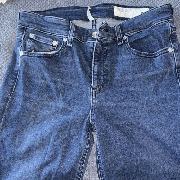 Rag & Bone Cafe Mid Rise‎ Skinny Jeans Size 27 Stretch Medium Wash - Picture 7 of 9